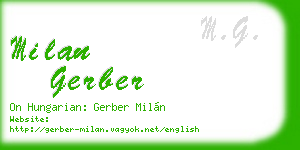 milan gerber business card